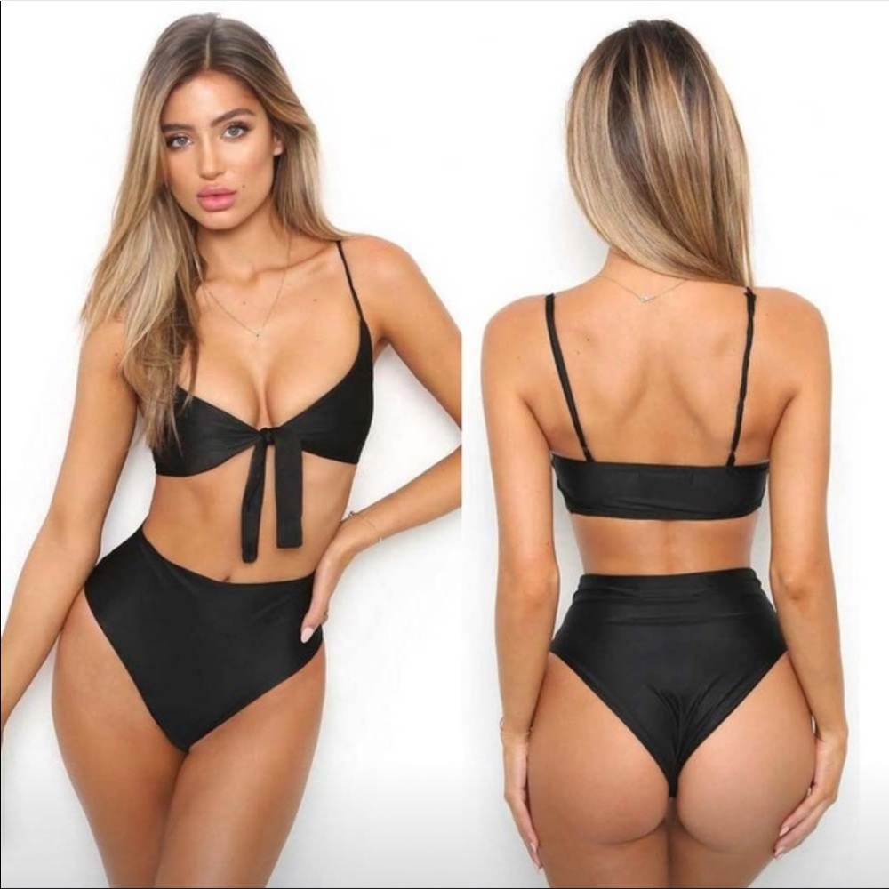 Bikini high waisted black woman’s bathing suit - Picture 4 of 10